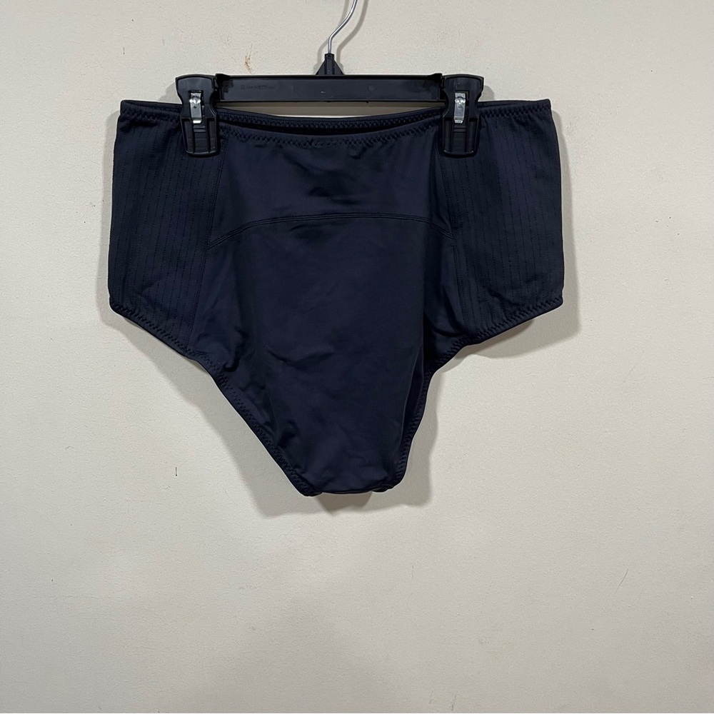 NWT Malia Mills BAMBI - SIGNATURE BLACK bikini bottoms high rise size 14 - Picture 7 of 10